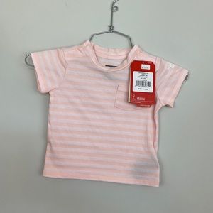 NEW North Face Infant 6-12M Light Pink Striped Tee